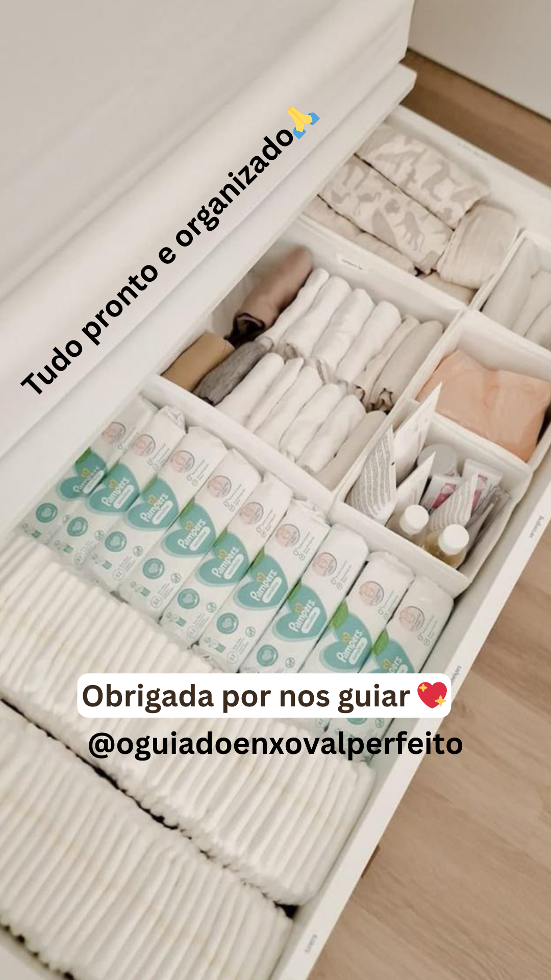 Tudo pronto e organizado